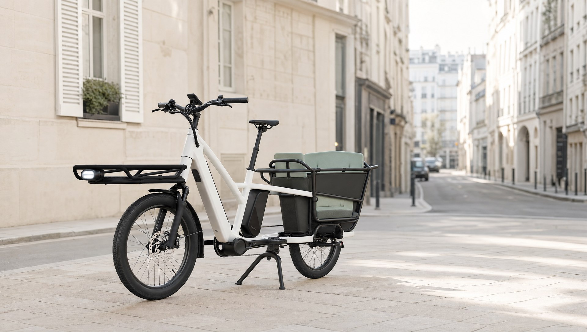 Vélo cargo électrique en ville